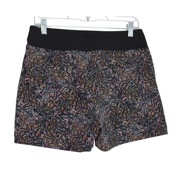 Athleta Activewear Multicolored Black Abstract Women's Short Size 8 - Picture 5 of 5